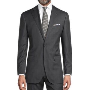 New Oliver Wicks Charcoal Wool and Silk Suit Jacket Blazer Men’s Business